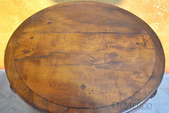 Round Hacienda End Table, Farmhouse Living Room
