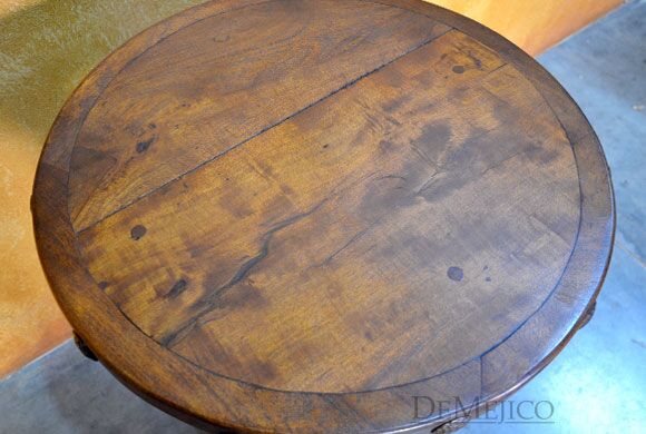 Round Hacienda End Table, Farmhouse Living Room