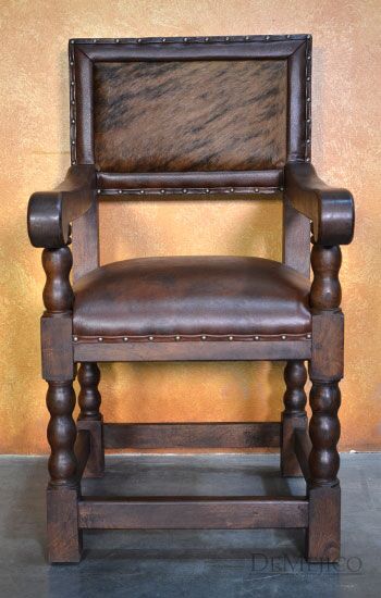 Silla Rodeo, Carved Dining Chair, Spanish Armchair, Spanish Dining Chair