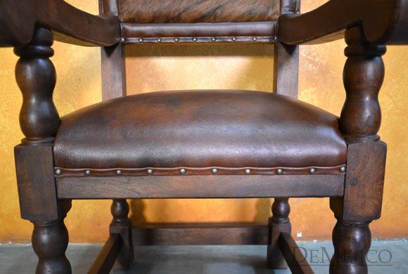 Silla Rodeo, Carved Dining Chair, Spanish Armchair, Spanish Dining Chair