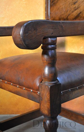 Silla Rodeo, Carved Dining Chair, Spanish Armchair, Spanish Dining Chair