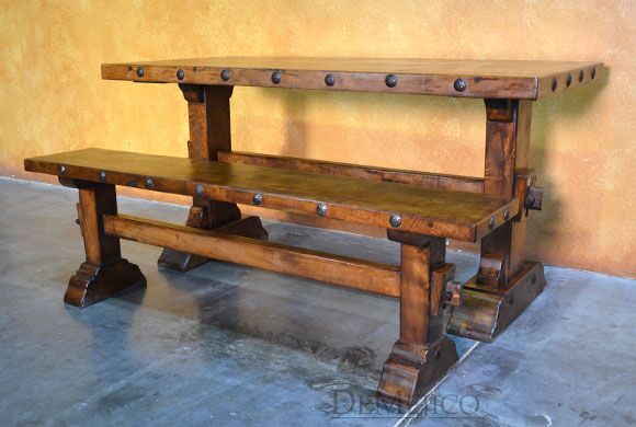 Santa Fe Picnic Table, Spanish Style Picnic Table