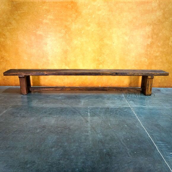 Long Old Wood Bench, Rustic Dining Table Bench, Farmhouse Table