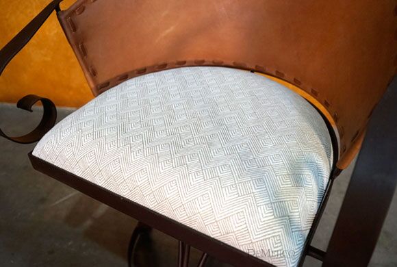 Iron Equipal Chair, Traditional Mexican Chair, Iron Swivel Chair - Demejico
