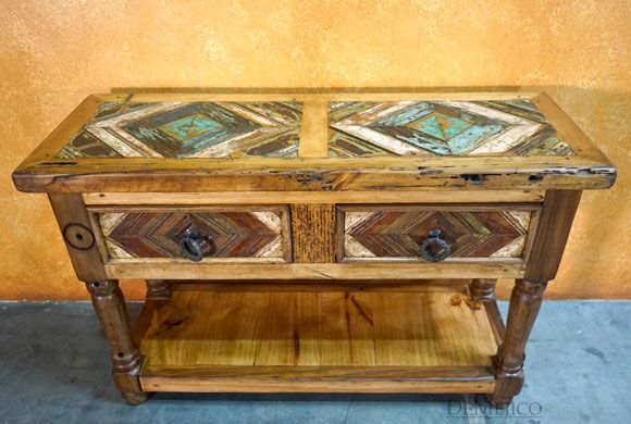 Small Colorado Console, Old Wood Console, Southwest Console Table