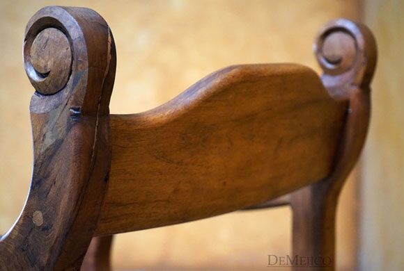 Haciendita Barstool with Arms, Spanish Barstool, Hacienda Style