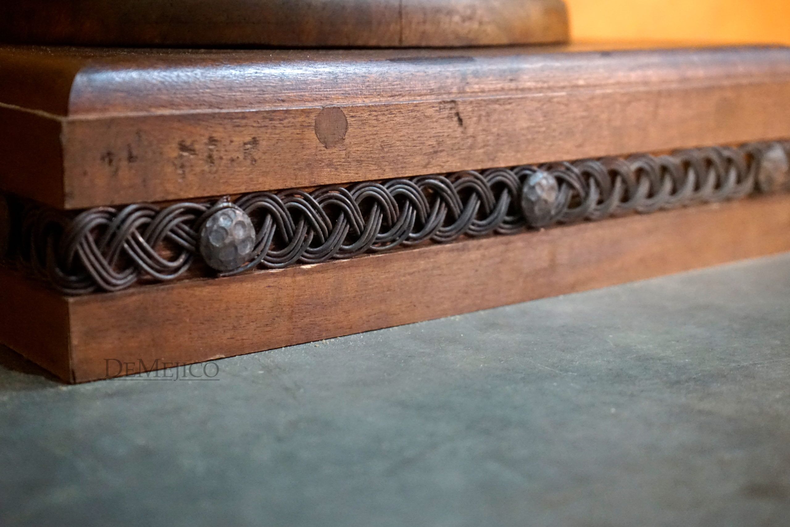 Brianna Bench, Hand Carved Bench, Mesquite Bench