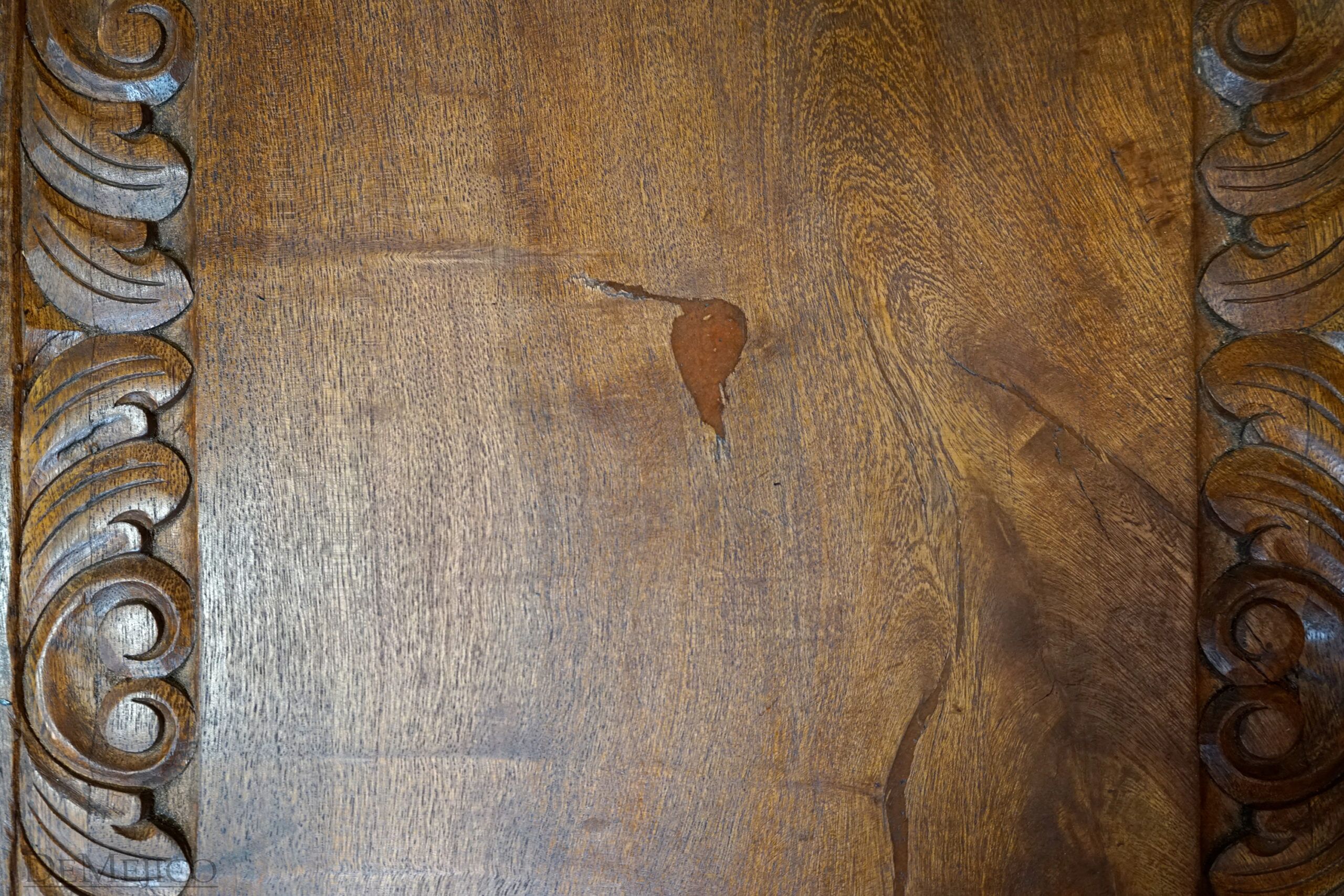 Brianna Bench, Hand Carved Bench, Mesquite Bench