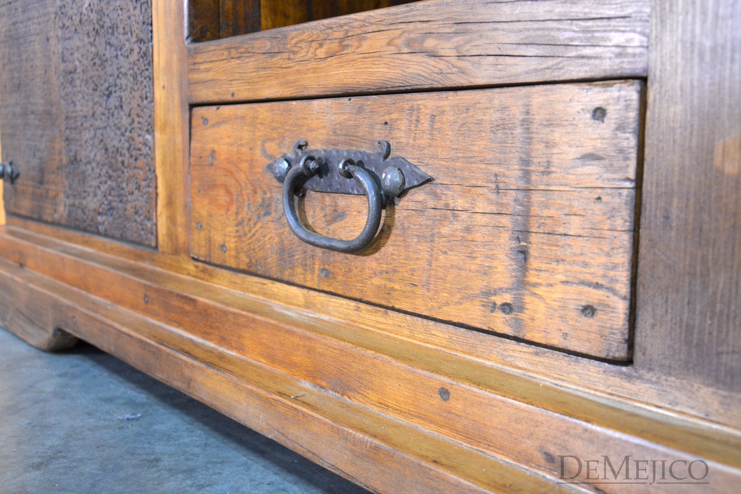Hacienda Corner TV Stand, Rustic Entertainment Center - Demejico