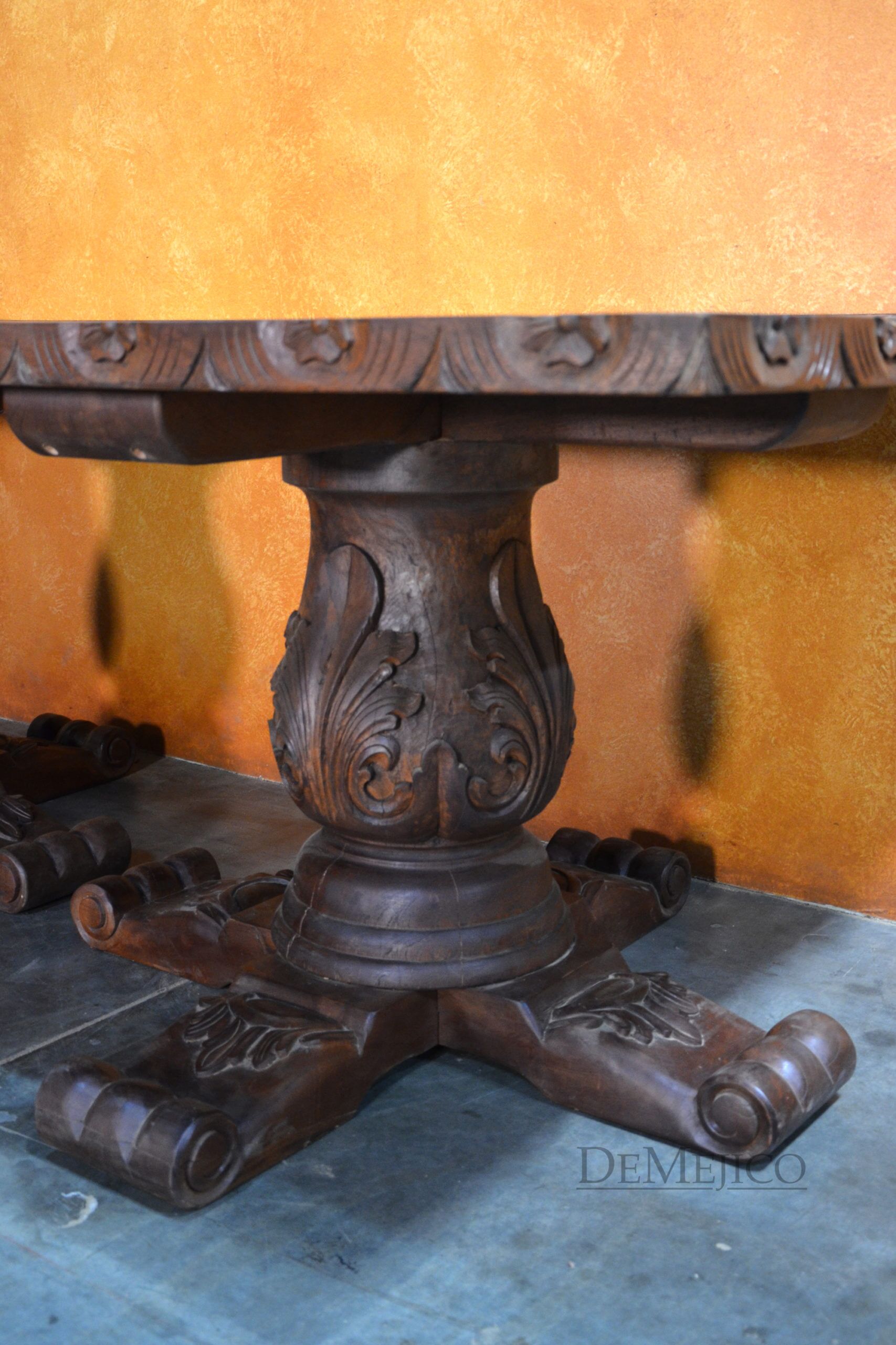 Brianna Table, Hand Carved Dining Table - Demejico
