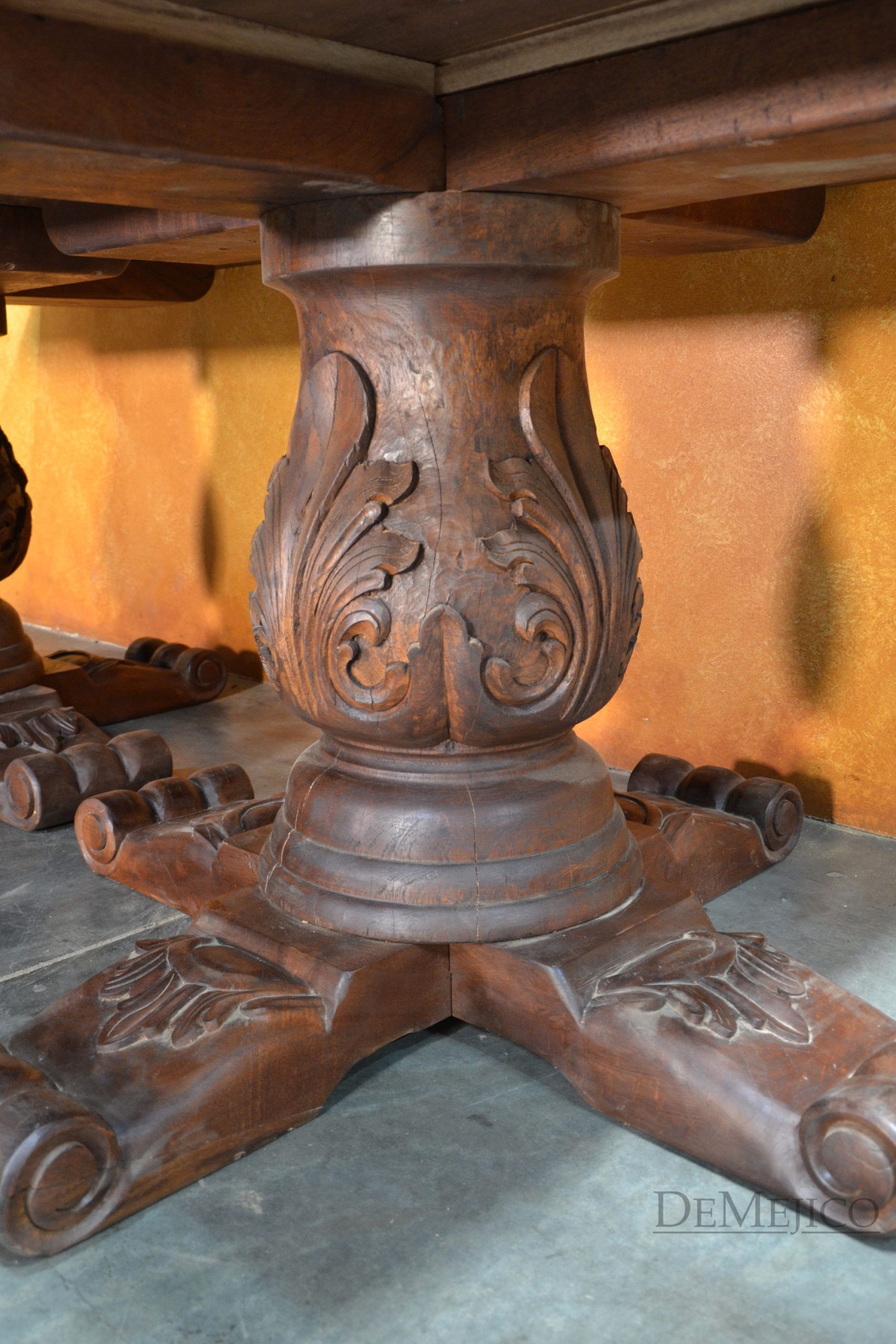 Brianna Table, Hand Carved Dining Table - Demejico