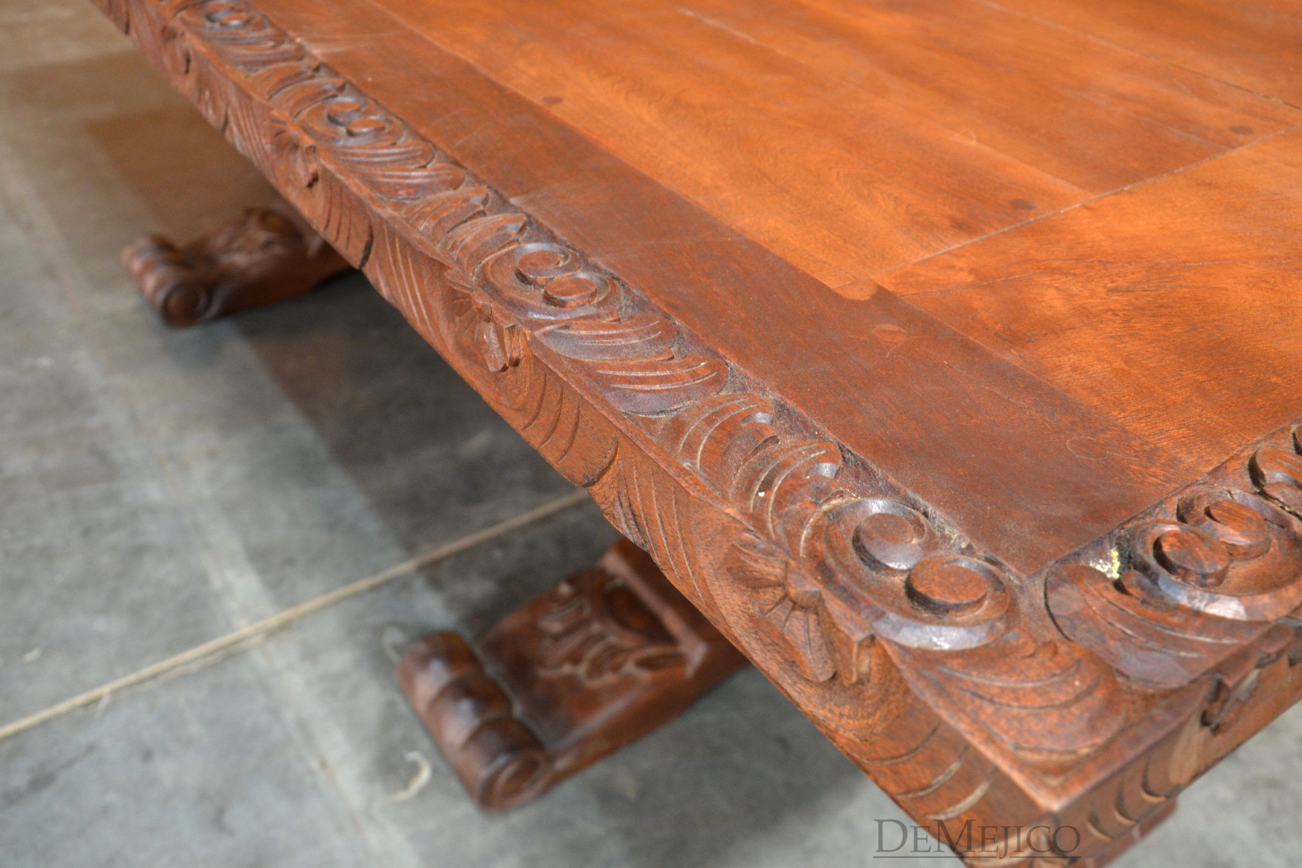 Brianna Table, Hand Carved Dining Table - Demejico
