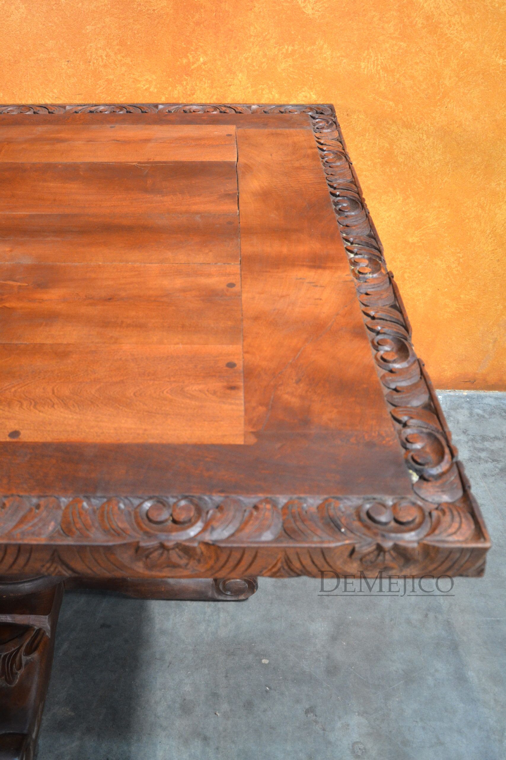 Brianna Table, Hand Carved Dining Table - Demejico