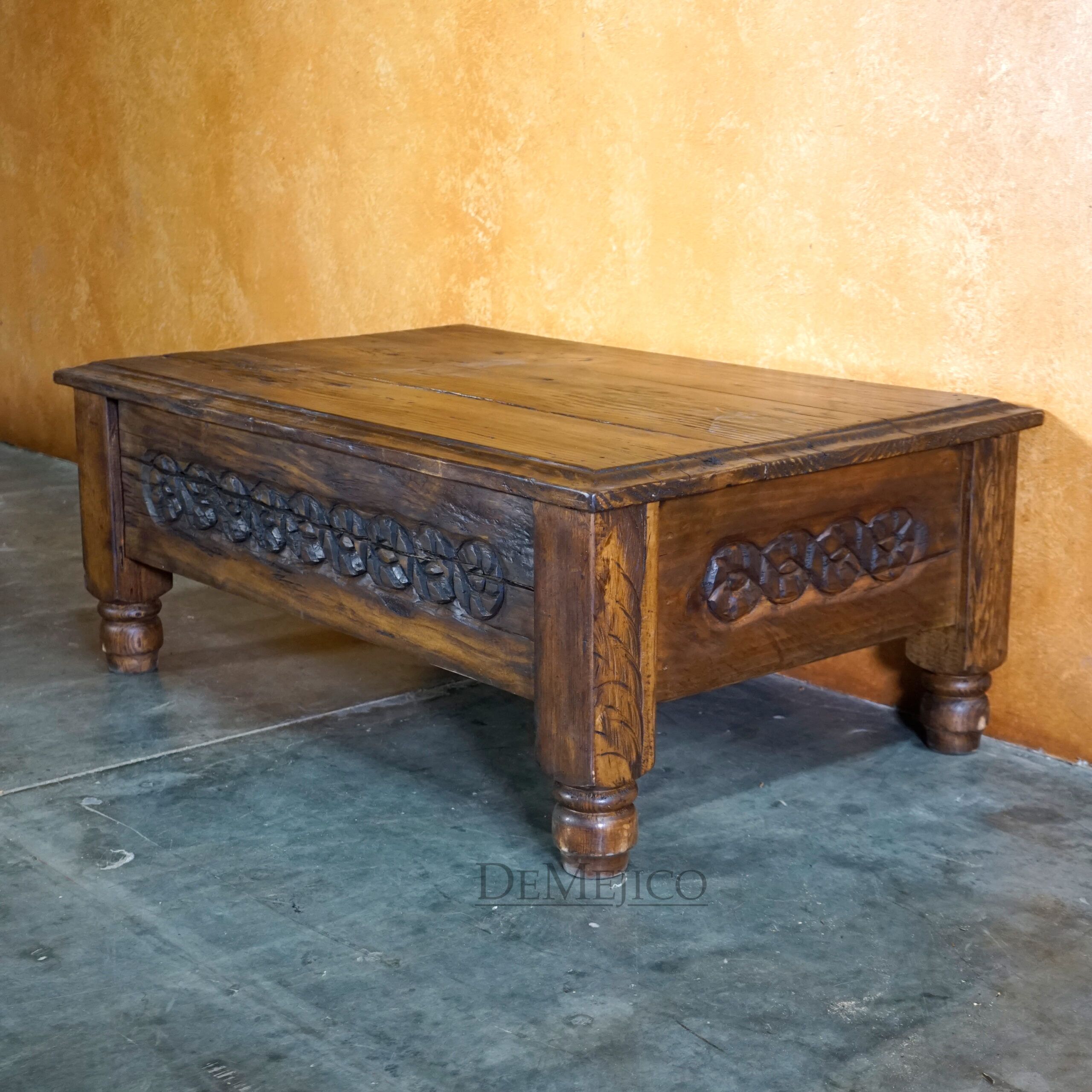 Reynosa Coffee Table, Spanish Coffee Table, Old Wood Coffee Table