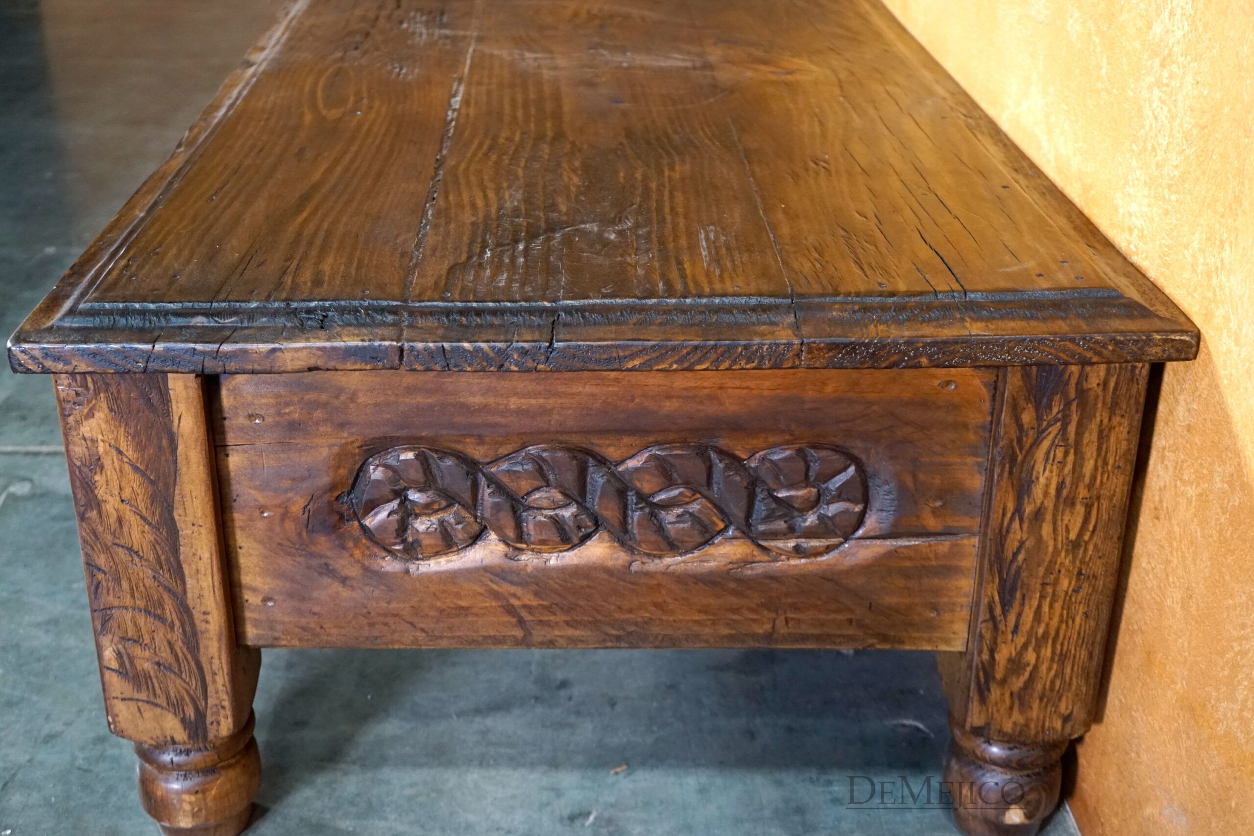 Reynosa Coffee Table, Spanish Coffee Table, Old Wood Coffee Table