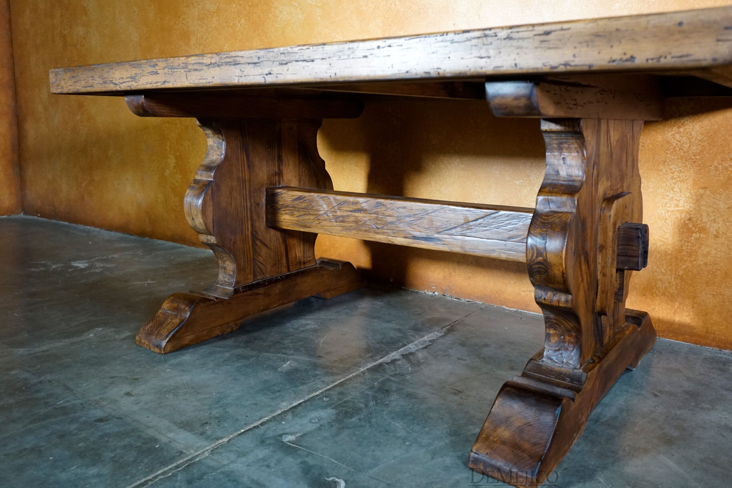 Old Wood Mesa Hacienda, Spanish Style Dining Table - Demejico