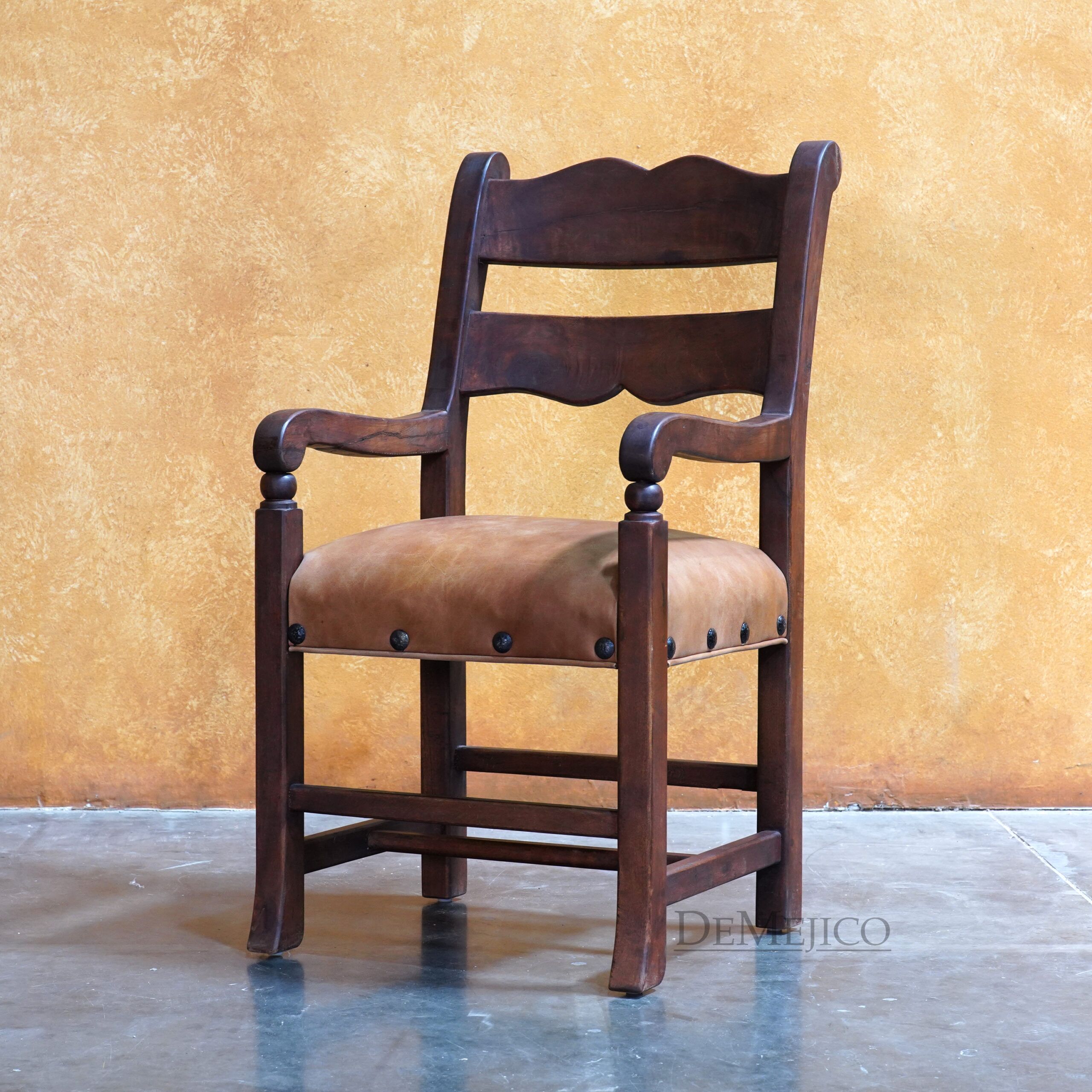 Spanish Ladder Back Chair, Silla Circa Doble Respaldo - Demejico