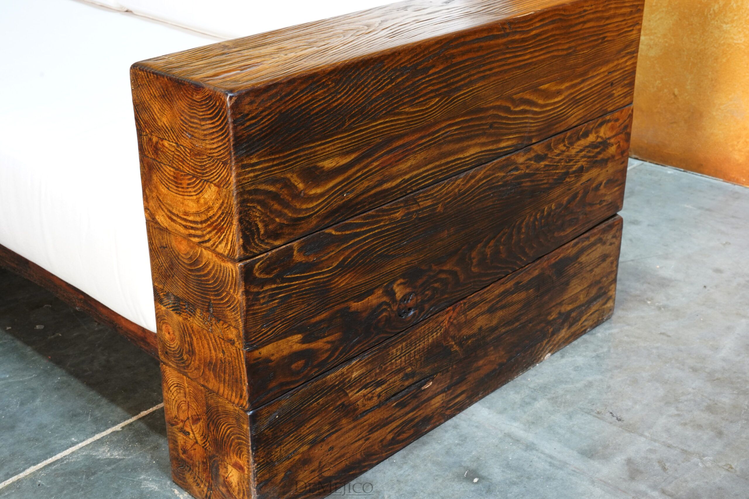 Vigas Sofa, Rustic Wood Frame Sofa - Demejico
