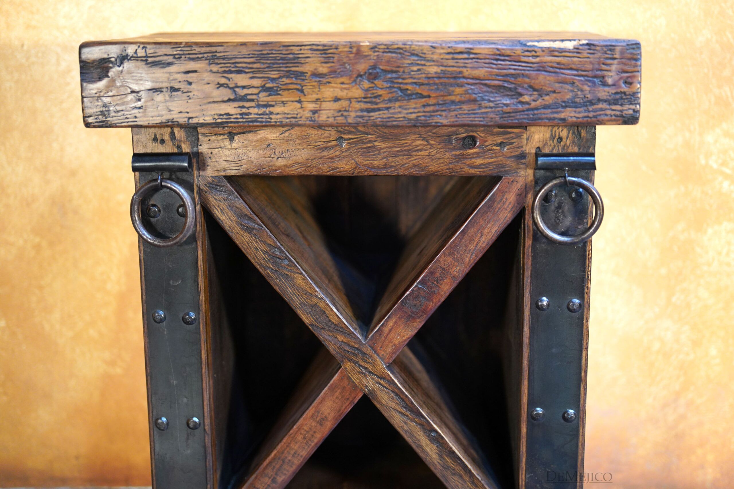 Ensenada Old Wood Wine Cabinet, Rustic Wine Rack, Rustic Wine Storage