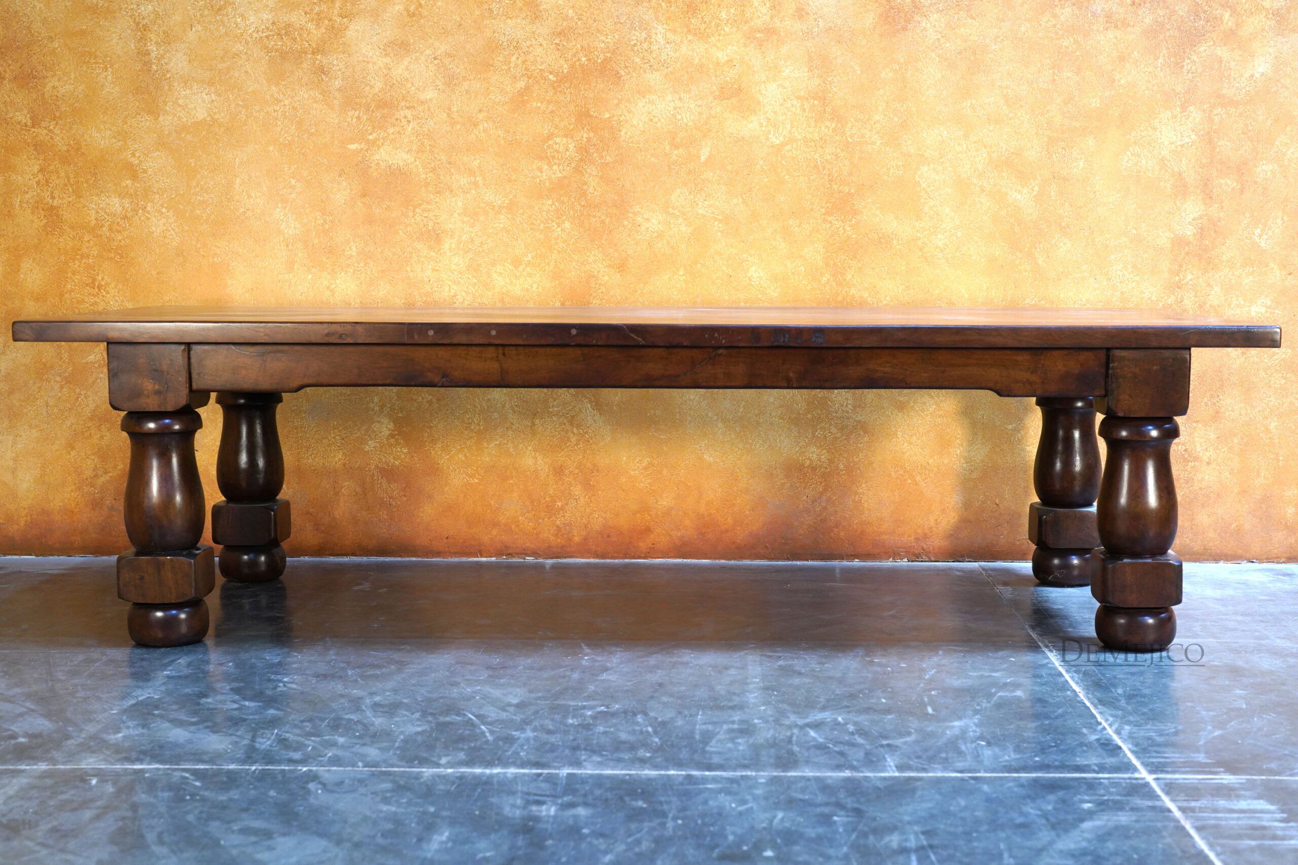 10ft Mesa Torno, Turned Leg Dining Table - Demejico