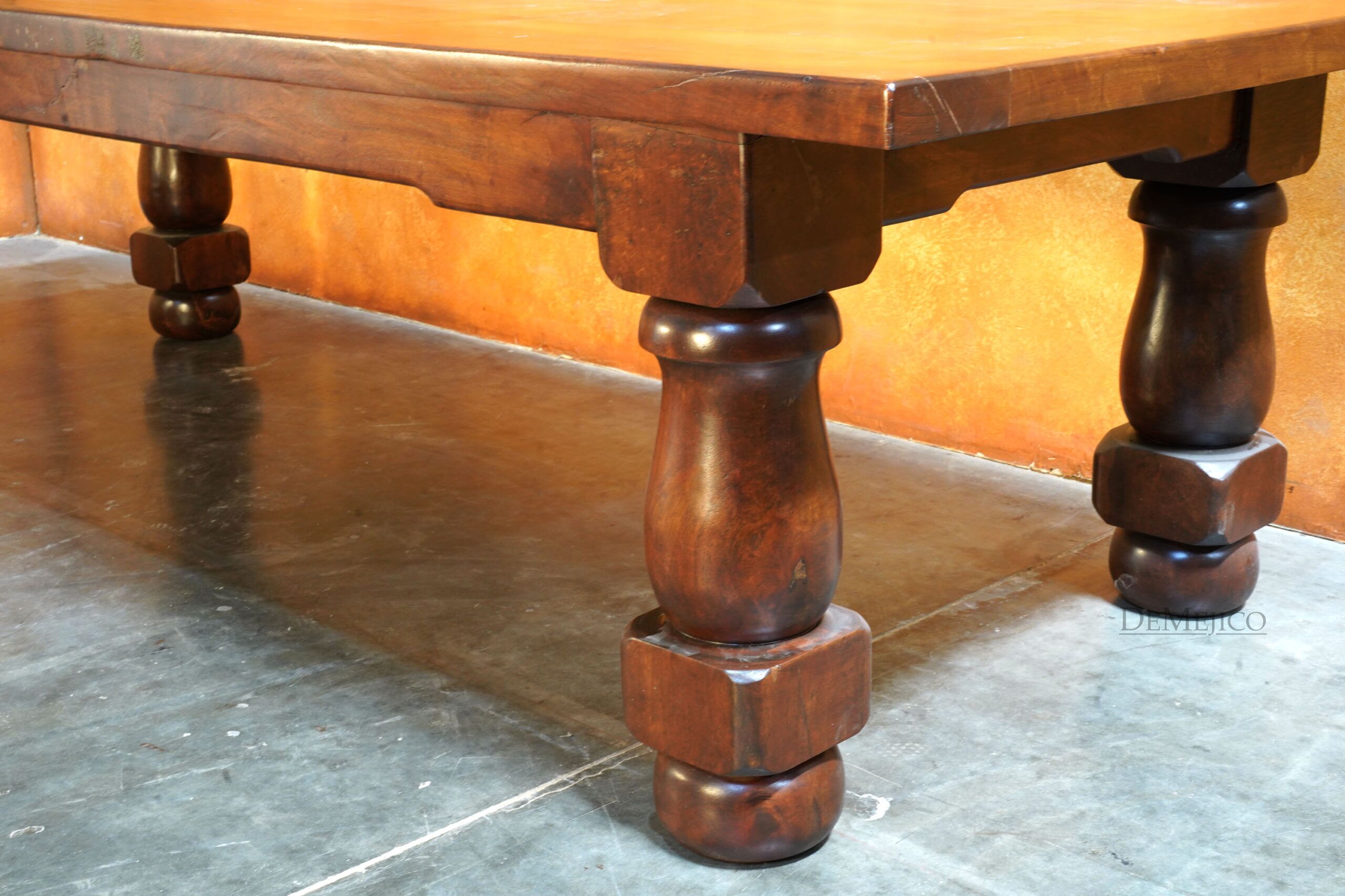 10ft Mesa Torno, Turned Leg Dining Table - Demejico