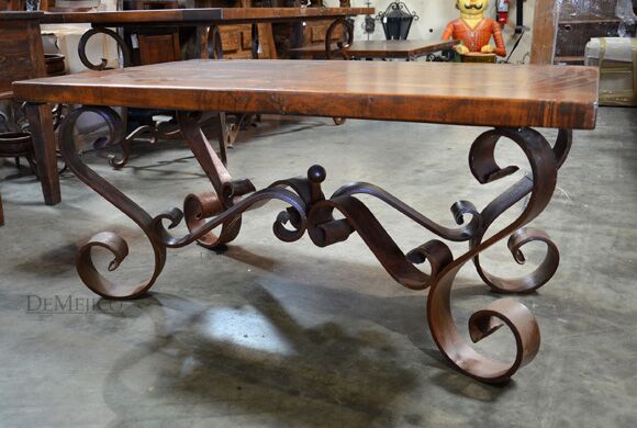 Wrought Iron Coffee Table Base, Porfirio Coffee Table - Demejico