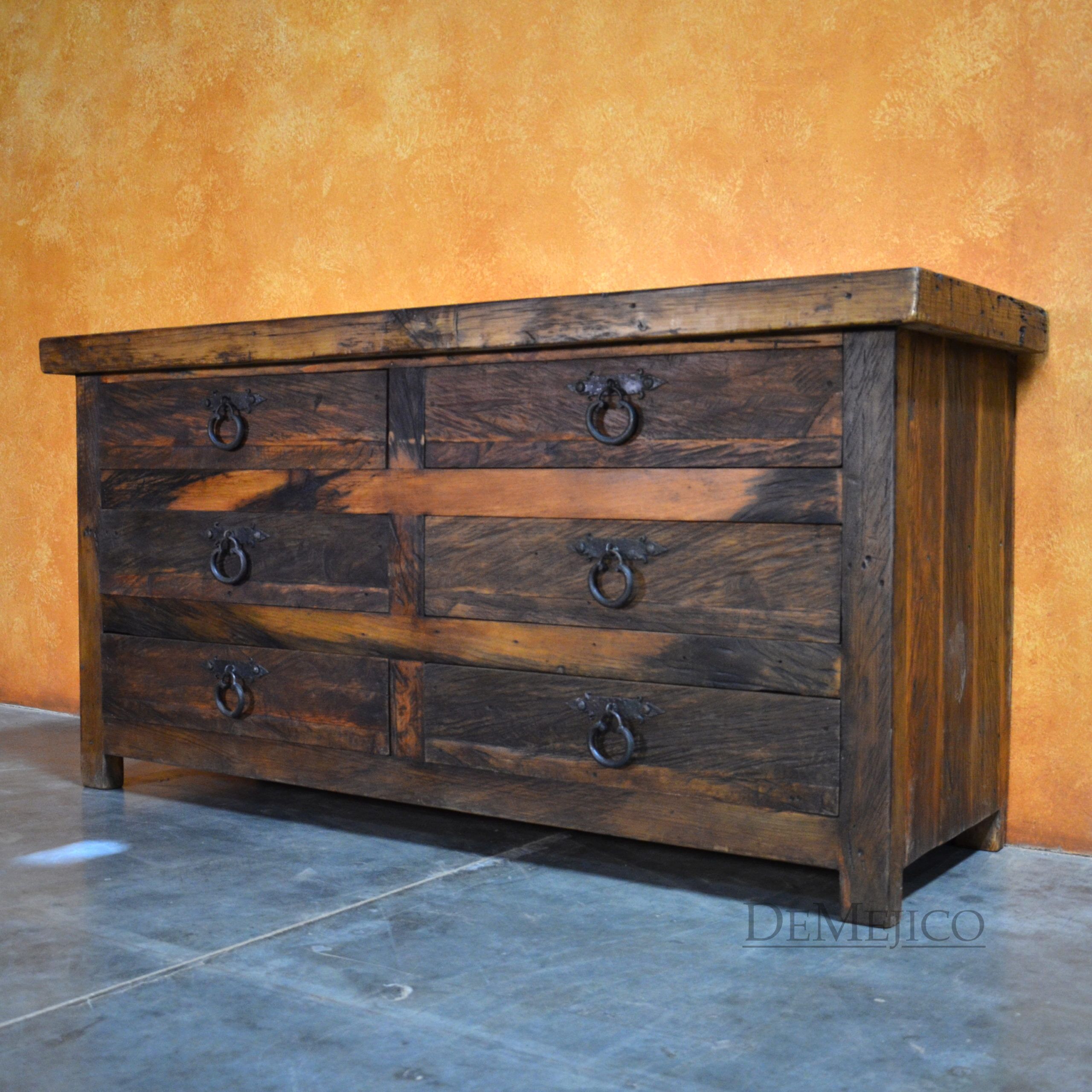 Old World Dresser, Farmhouse Bedroom, Spanish Style Dresser -Demejico