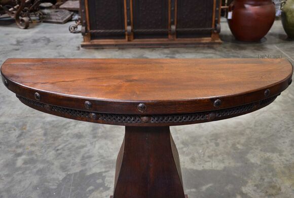 half circle console table