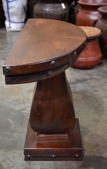 half circle console table