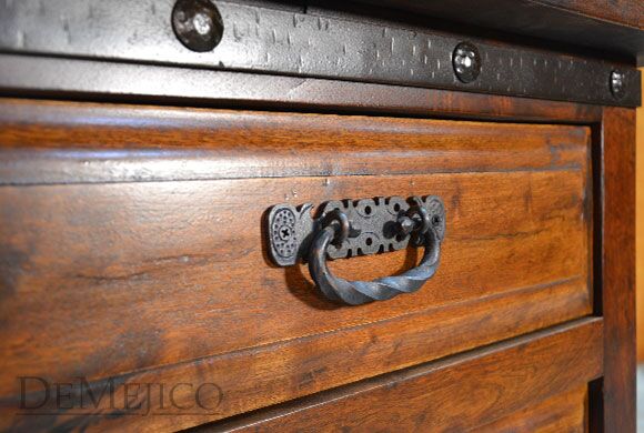 Mesquite Nightstand, 3 Drawers, Bedside Table