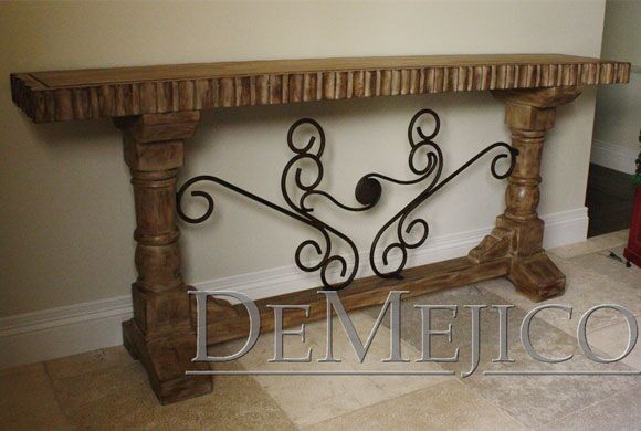 Carved Mediterranean Console Table