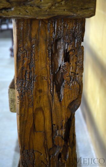 rustic wood console table