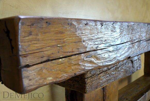 rustic wood console table