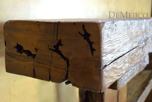 rustic wood console table