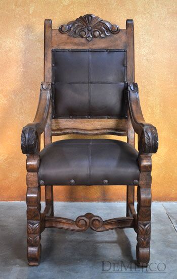 spanish carved dining chair