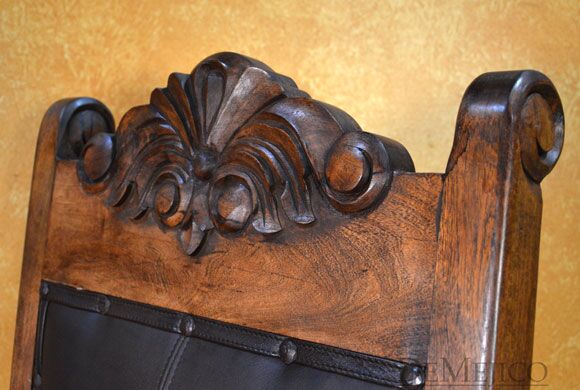 spanish carved dining chair