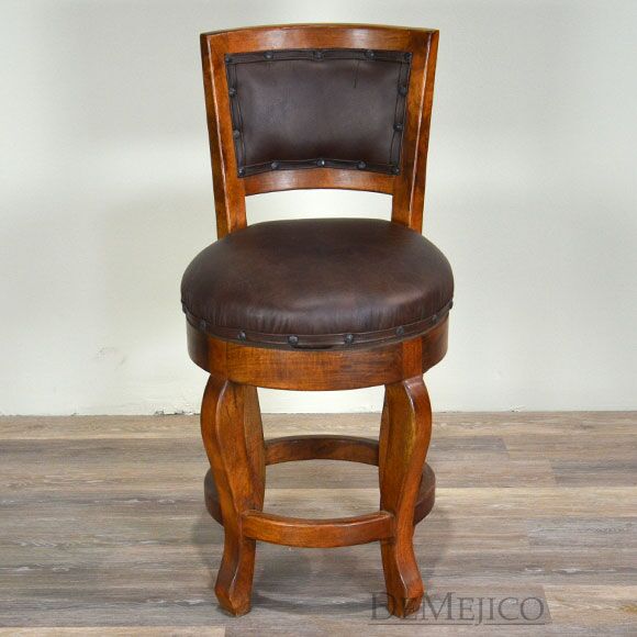 Spanish Barstool, Contemporary Stool, Vintage Leather Barstool