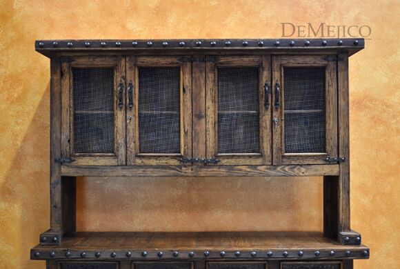 Antigua Hutch, Rustic Hutch, Rustic Spanish Style