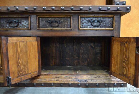 Antigua Hutch, Rustic Hutch, Rustic Spanish Style