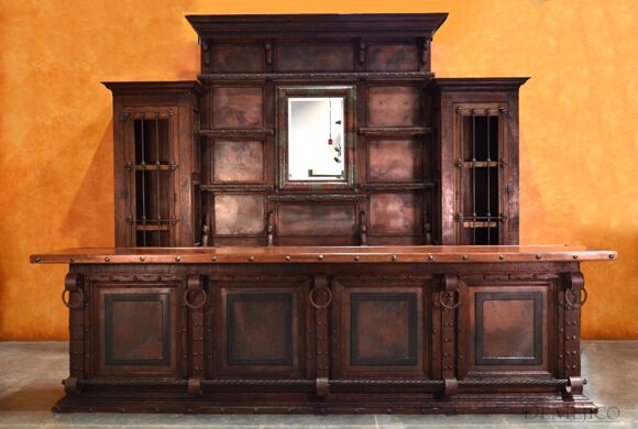 Copper Panel Bar, Large Spanish Bar, Restaurant Furniture