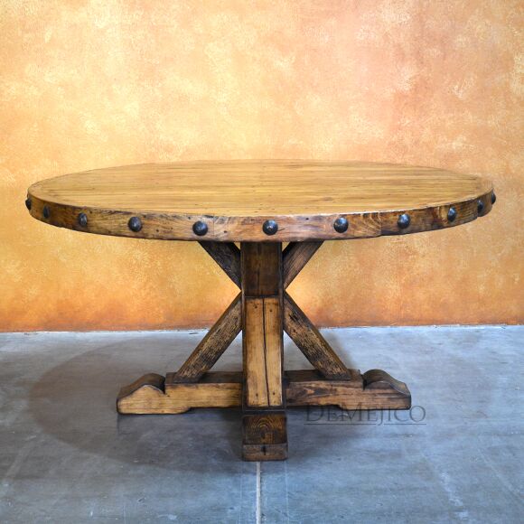 Large Rustic Round Table, Spanish Round Table