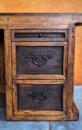 reclaimed wood desk
