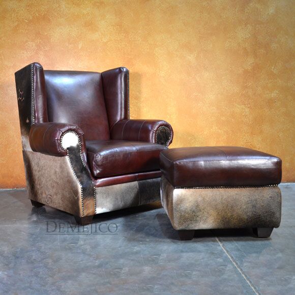 Sofa Cuernavaca, Spanish Armchair with Footstool, Spanish Lounge Chair, Single Seater Lounge Chair, Spanish Living Room, Rustic Entertainment Space
