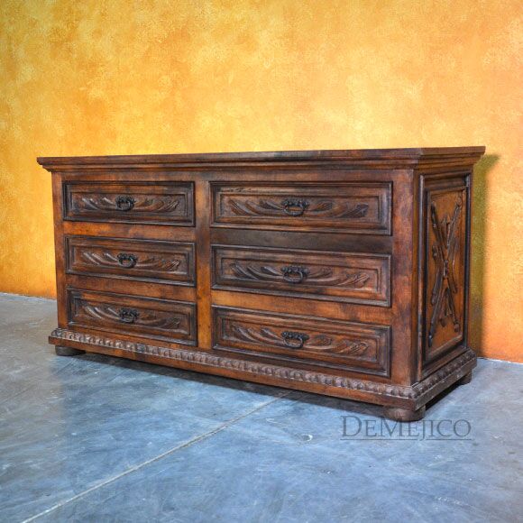 Luis Quince Dresser, Spanish Carved Dresser