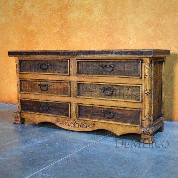 Spanish Poster Spanish Dresser, Spanish Carved Dresser