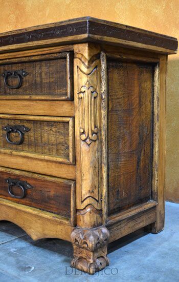 Spanish Poster Spanish Dresser, Spanish Carved Dresser