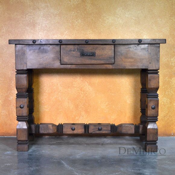 Consola Diamante, Old World Console Table, Mesquite Console Table