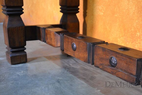 Consola Diamante, Old World Console Table, Mesquite Console Table