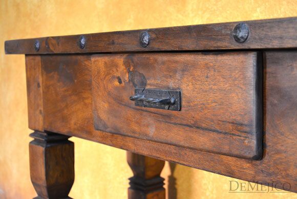 Consola Diamante, Old World Console Table, Mesquite Console Table
