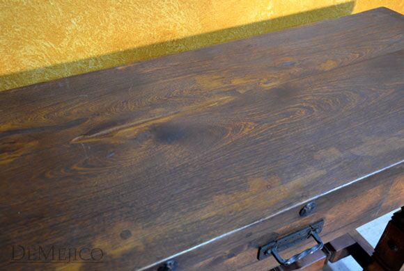 Consola Diamante, Old World Console Table, Mesquite Console Table